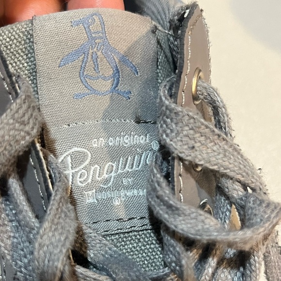 Men's PENGUIN Casual Thaw Canvas Shoes‎ Sneakers Gray & Blue - Size 10 - Picture 6 of 7